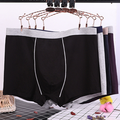 Big boyfriend extra large plus fat plus size men's boxer briefs bamboo fiber 250 pounds fat guy breathable big pants