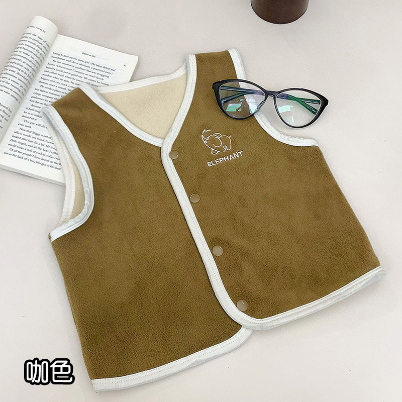 Chaleco caliente para niños 2024 nuevo otoño y invierno niñas niños primavera y otoño hombro de hombro universal