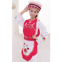 云南大理白族服饰成人女装精致绣花服务员舞蹈演出表演服金花衣服