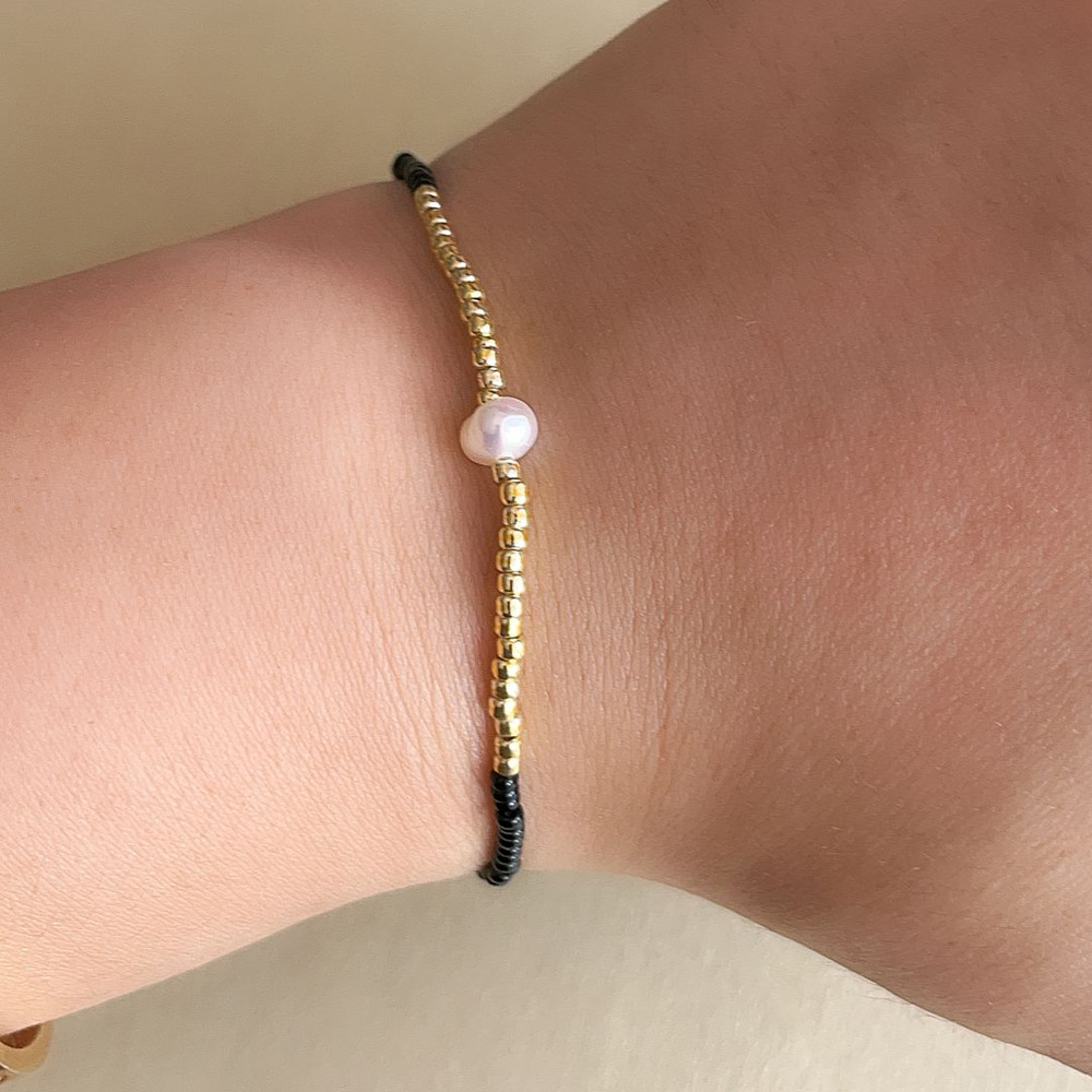 Beaded Chain Material Beaded Chain Chain Type Simple Style Geometric Beaded Soft Clay Beaded Chain Beaded Bracelets Wholesale
