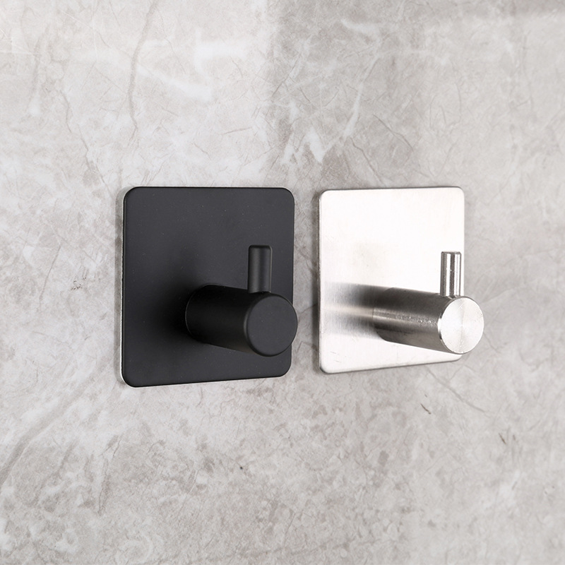 Amazon gancho de abrigo 304 gancho de acero inoxidable gancho adhesivo fuerte-puerta libre gancho de la capa trasera personalizado al por mayor