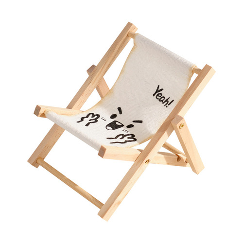 Cross-border folding lazy phone stand cute beach chair small furniture photography prop desktop mini decoration