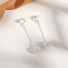 Advanced ear clips with tassels, high quality retro earrings, no pierced ears, light luxury style, wholesale