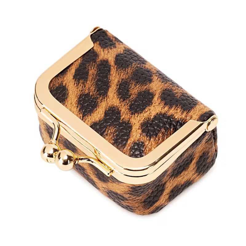 Hot-Selling Retro Leopard Print Earphone Case for Foreign Trade, Portable Ring and Jewelry Box, Earphone and Data Cable Storage Pouch