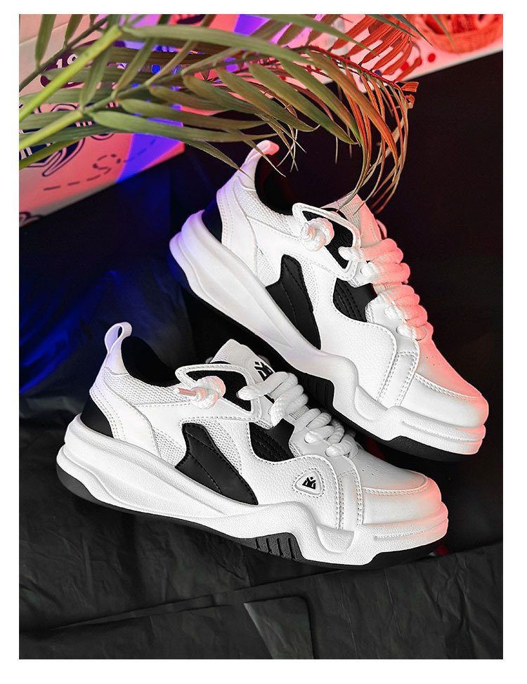 Sorte samurai skateboarding sko casual daddy sneakers_voghion.com