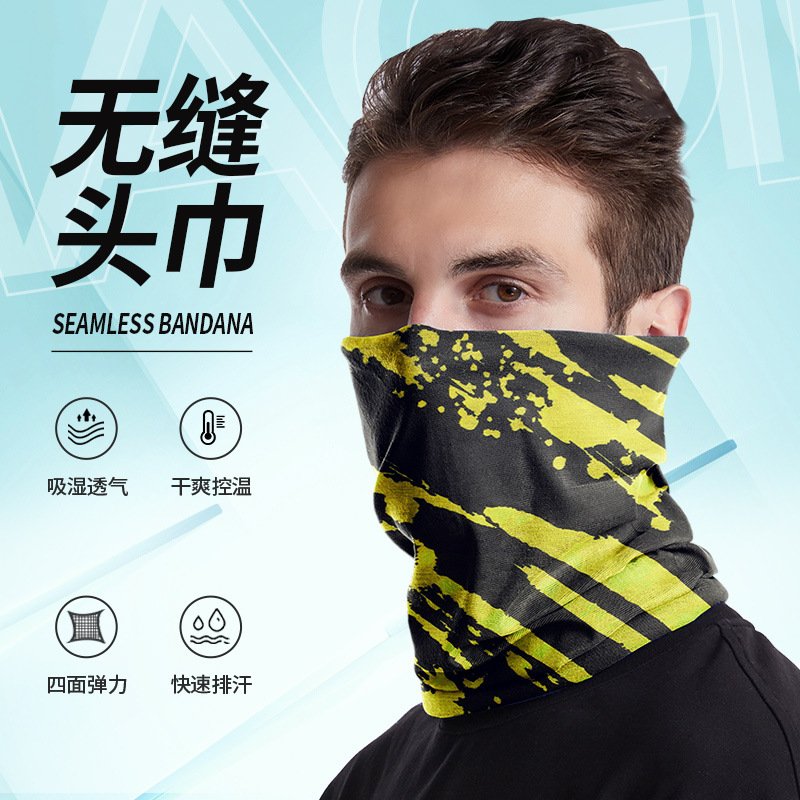 防风防晒面罩男骑行魔术头巾钓鱼护颈脖套薄款面巾女coolmax  eco