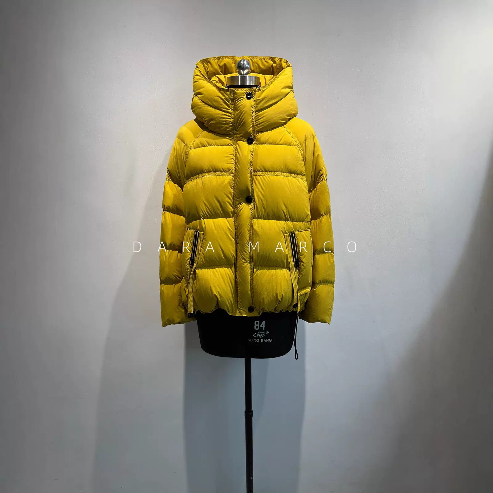 高克重鹅绒服~撞色短款连帽羽绒服高蓬松高暖秋冬外套抗寒不臃肿