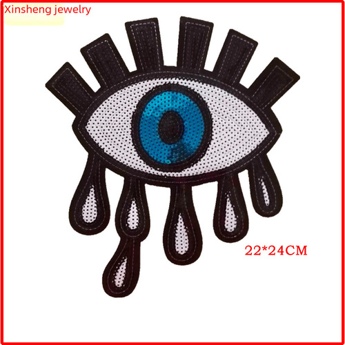 Cross-border fashion accessories rhinestone embroidery eyes clothing decorations sparkles embroidery towels fabric patches patches factory direct supply wholesale