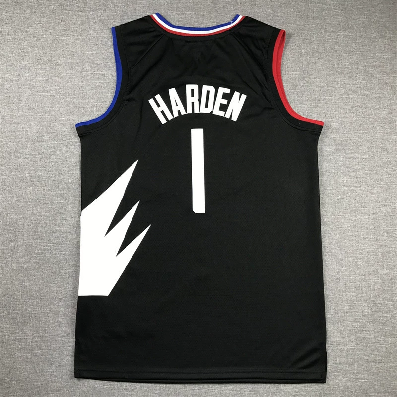 Клинпперс 1 Черное объявление баскетбольной формы CLIPPERS №1 Заявление баскетбурс Jerseys