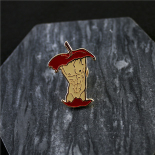 Alloy Oil Drop Men's Eight Pack Abs Muscle Apple Core Brooch Fun Badge Cartoon Series