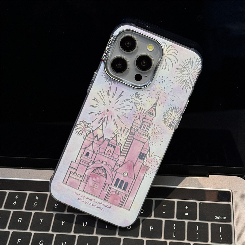 Dream Halo Stained Fireworks Phone Case For Iphone 15 Pro Max 14 13_voghion.com