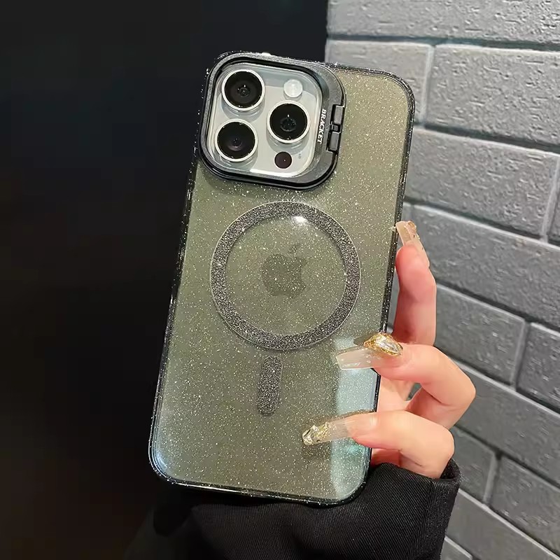 Soporte de lente para iPhone Apple 17 caso de teléfono celular transparente polvo flash absorción magnética 15 / 16 PRO cubierta de protección contra caídas