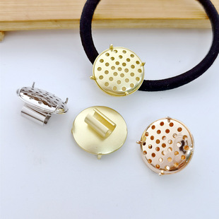 Wholesale 16MM Japanese style round hair rope buckle nano color retaining craft no rust suitable for 4-6MM rubber band