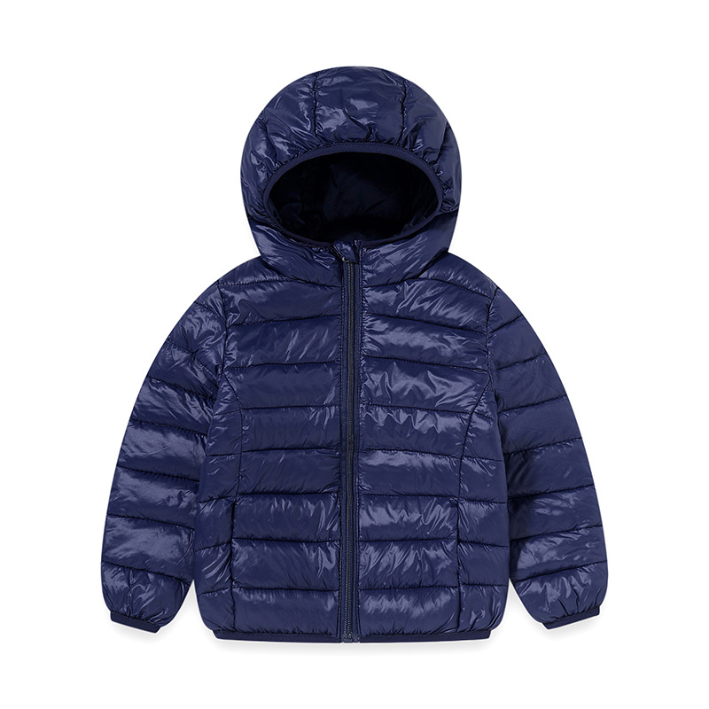 El otoño y el invierno por la chaqueta de moda ropa de invierno ropa de los niños del bebé abajo chaqueta de estilo coreano abrigo de color sólido cálido abrigo ligero