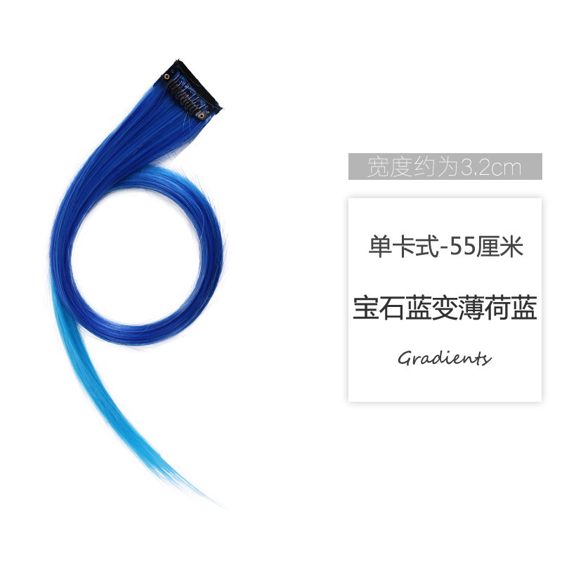 Pelucina de color pelucina extensión de cabello colgante oreja pelucina de teñido de cabello simulado pelucina de blanqueo pelucina de seda de alta temperatura pelucina de cabello recta