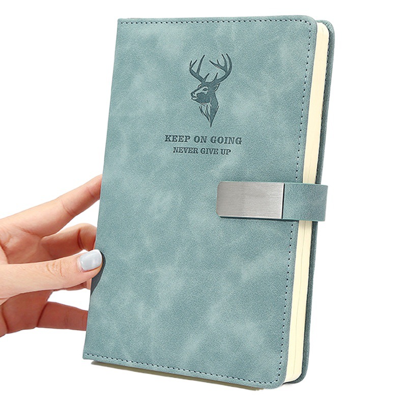 Engrosado cuaderno personalizado hebilla creativa suave diario de cuero al por mayor de negocios A5 Notebook logotipo personalizado