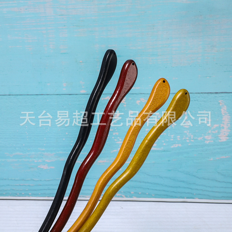 Hairpin Ancient Style Wooden Hairpin Imitation Ebony Hairpin Chinese Style Hairpin Hair Accessories Wholesale New Han Dynasty Headwear for Women