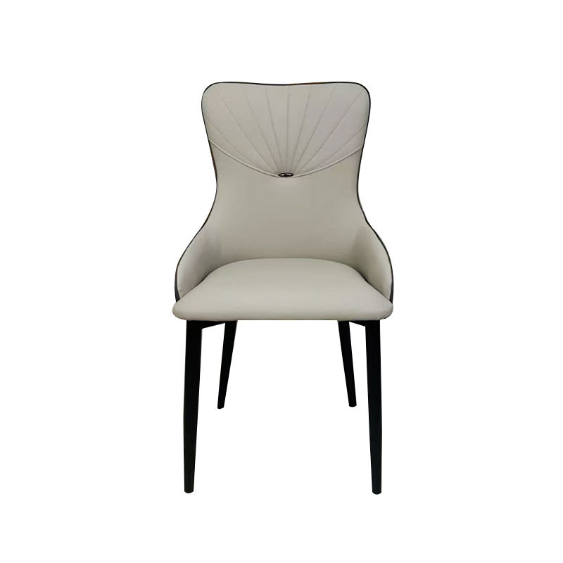 silla de comedor de cuero casera moderna y simple fábrica de silla de comedor casuales pequeños hogares casuales red bolsa suave silla de comedor con respaldo
