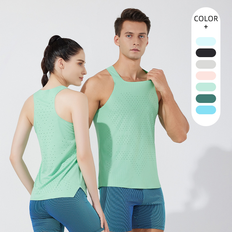 Summer Fitness Vest for Women, Quick-Drying Vest, Lightweight Track and Field Training Vest, Breathable Square-Neck Marathon Vest