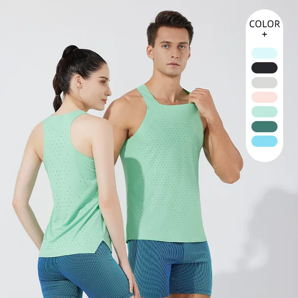 Summer Fitness Vest for Women, Quick-Drying Vest, Lightweight Track and Field Training Vest, Breathable Square-Neck Marathon Vest