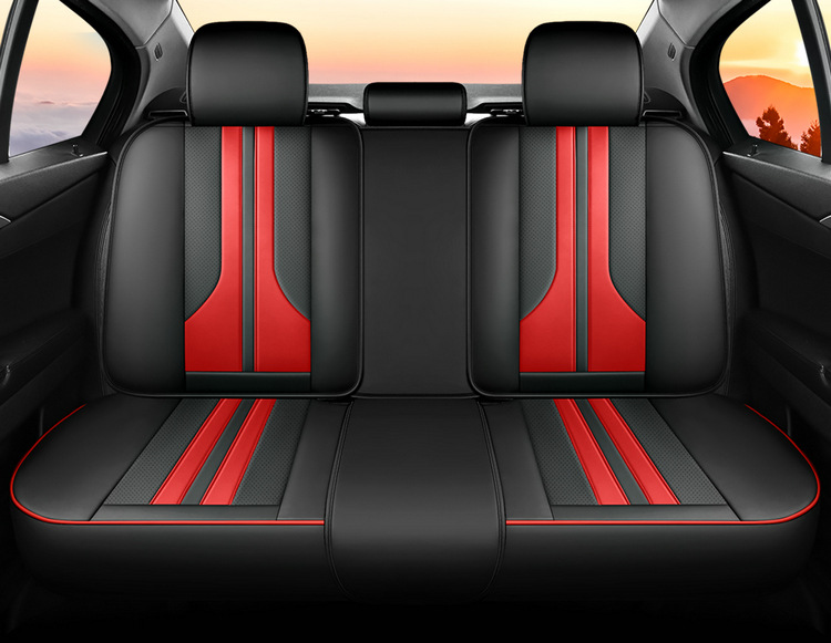 Car Nappa Leather Full-Coverage Seat Cushion, All-Season Universal Model, Light Luxury High-End Car Seat Cushion, Seat Cover, Protective Cover