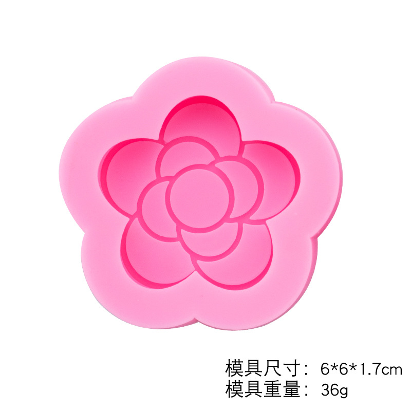 Camelia Rose forma de silicona molde coche aire acondicionado salida aromaterapia vela yeso hecho a mano jabón Accesorios