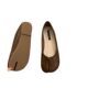 Korean Style Slip-on Red Slip-on Pig's Hoof's Horseshoe Bean Shoes Flat New Shallow Mouth Pumps Soft Sole Shoes Women's Summer