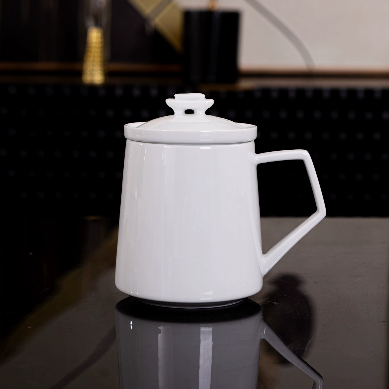 С ceramic чайная чашка Jingxu Fang с крышкой 401-500 мл для офиса и дома, несколько цветов