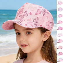 外贸数码印花动植物可爱女宝帽子儿童春夏秋季女童帽子遮阳棒球帽