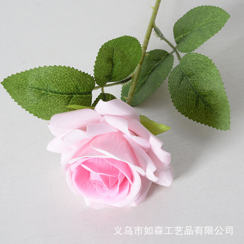 模造ベルベットバラ一本造花人工花ウェディングホームバレンタインデー装飾高級感花束壁|undefined