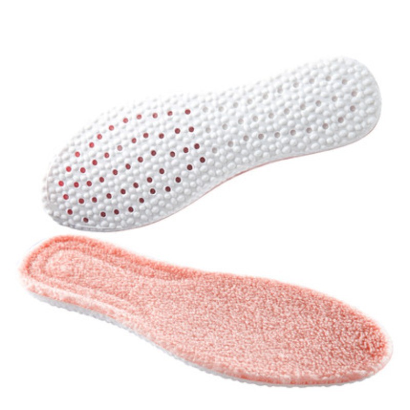 Huella Yopin sensación de caminar en la plantilla forrada de lana plantilla caliente engrosada de comercio electrónico entrega de una sola pieza transpirable sudor-absorbente a prueba de frío