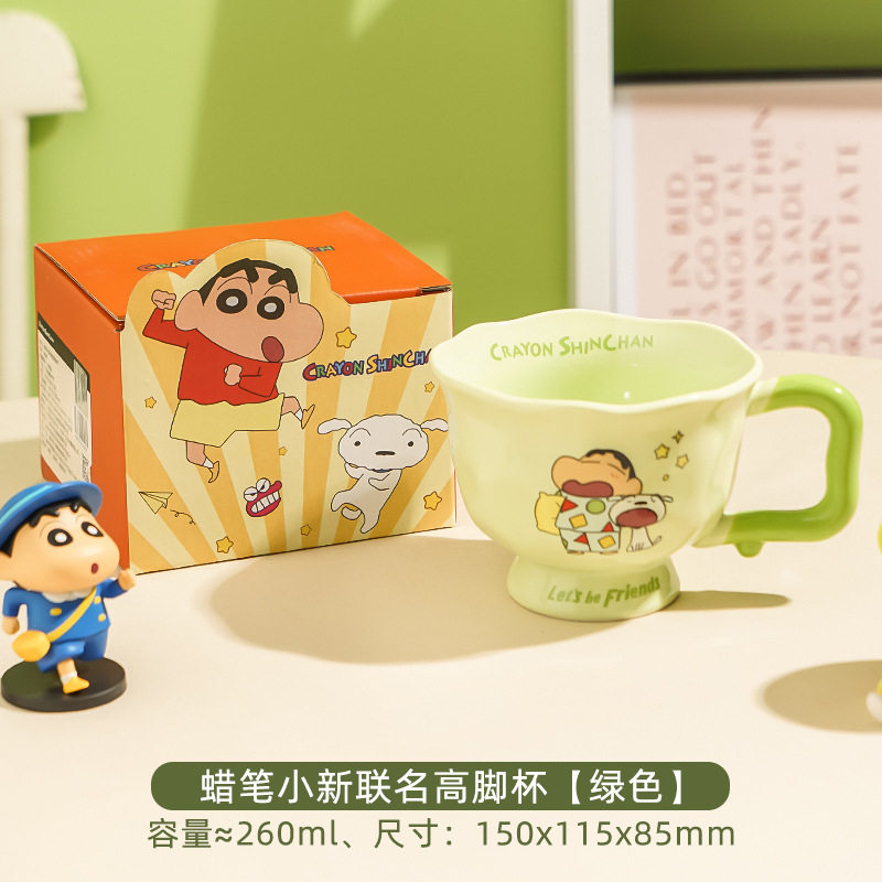 本物のクレヨンしんちゃんセラミックマグ家庭用かわいい漫画コーヒーミルクカップ朝食カップドロップシッピング|undefined