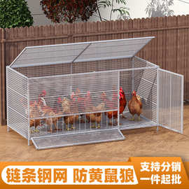链条钢网鸡笼加厚加粗探头笼鹅大号鸡鸭家禽防黄鼠狼蛇鼠加密户外