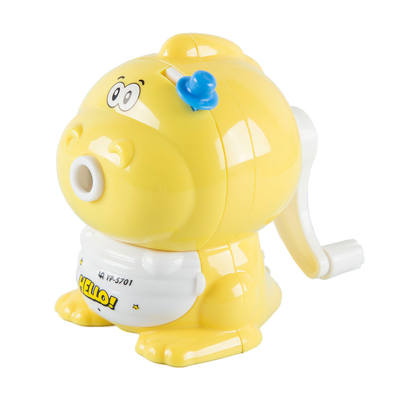 Youxiang Sacapuntas de acero de aleación cuchillo núcleo sacapuntas Sacapuntas de lápiz de manivela para niños Sacapuntas de lápiz de dibujos animados de papelería de Estudiante