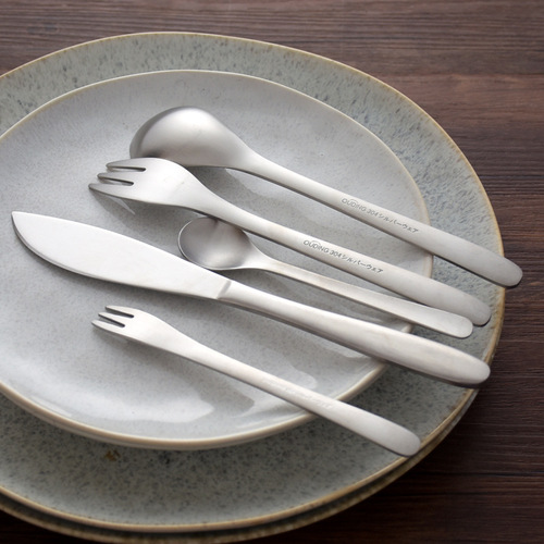 Japanese matte 304 material stainless steel knife, fork and spoon, Western tableware, coffee spoon, cake fork ins