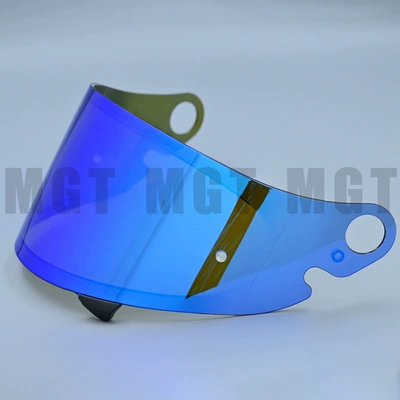 Dəbilqə (Kaska) aksesuarları — Lenses, Anti-Fog Stickers, Color-Changing Films - shoei-glamster-lens-revo-dark-tea-blue