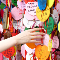 Handwritten love wishing card wooden blessing card decoration hanging tag scenic area hanging tree temple wishing card pendant