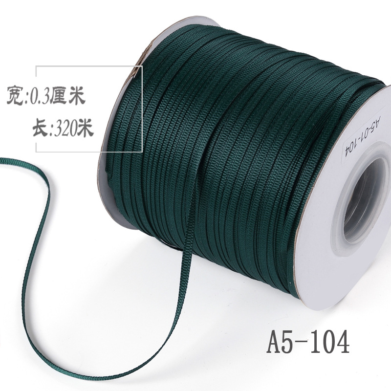 3mm de alta densidad costilla cinturón DIY cinta colgante etiqueta marcador embalaje cinta delgada cuerda de hilo