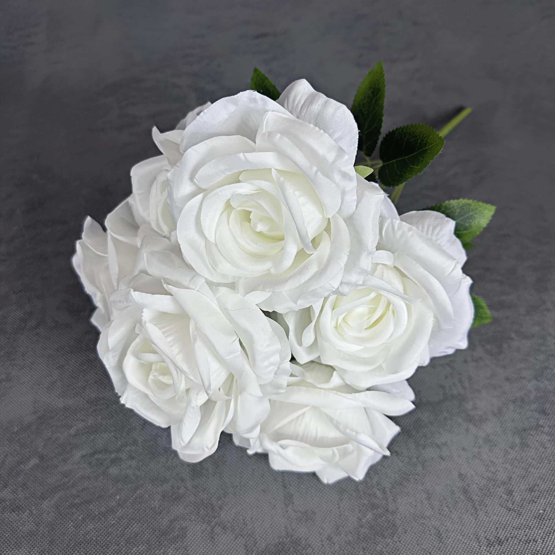 Flor simulada 7 mandos grandes rosas decoración de la escena de la boda decoración del hogar flor de seda hecha a mano decoración de flores falsas al por mayor