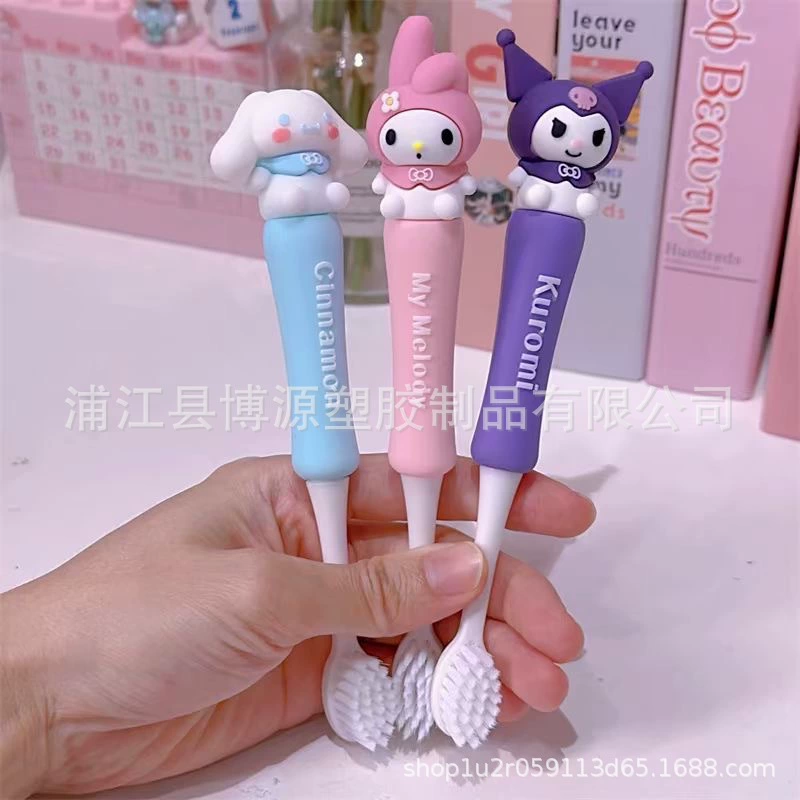 Персонализированный креативный набор детских зубных щеток с милой мультяшной куклой, детские туалетные принадлежности, набор нескользящих зубных щеток из мягкой резины из ПВХ