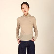 秋冬款纯棉修身打底衫女堆堆高领显瘦内搭简约通勤风格百搭上衣