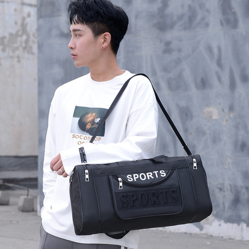 Short Trip Business Bag with Extra Large Capacity, Unisex Hand Carry Luggage Bag, Simple Shoulder Travel Bag for Outdoor Work