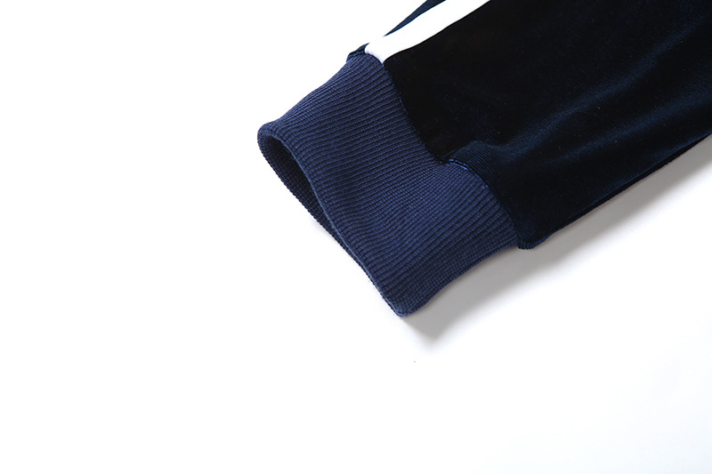 Autumn Winter Slim Embroidered Zipper Hoodie Coat High Waist Shorts Sets