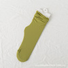 Velvet swan, Japanese summer thin knee socks, mid-length, Korean style
