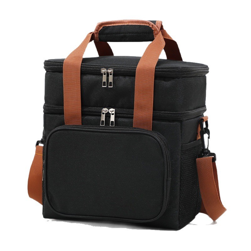 Bolsa de aislamiento térmico de alta capacidad de doble capa, bolsa de pícnic, bolsa de hielo, bolsa de almuerzo a prueba de agua, bolsa de mano gruesa
