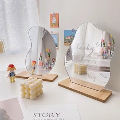 不規則化粧鏡撮影道具鏡diy異形凹形形デスクトップ装飾置物アクリル鏡