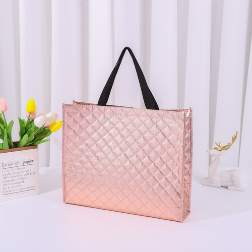 Thermal insulation non-woven fabric bag, hand-held shopping bag, customizable takeout packing bag, promotional clothing bag, wholesale