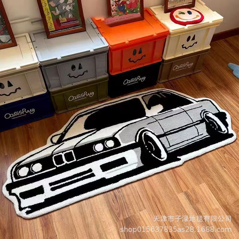 トレンディな新しい車のフロアマット模造カシミア滑り止めと汚れにくい漫画の個性クリエイティブ e スポーツ寝室リビングルームのフロアマット|undefined