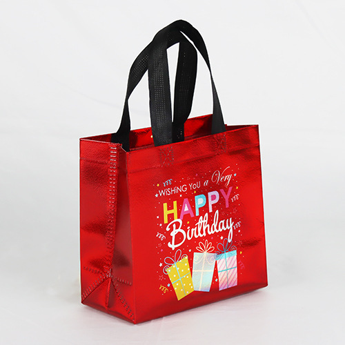 Customized Cross-border Spot Aluminum Foil Laser Film Non-woven Bag for Eco-friendly Shopping Fashion Hand-held 3D Bag
