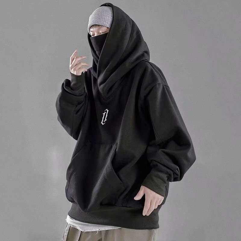 European and American Retro Hooded High Collar Sweater Men's Spring and Autumn Loose High Street Hip Hop Sweater Coat Trendy 833 European and American Retro Hooded High Collar Sweater Men's Spring and Autumn Loose High Street Hip Hop Sweater Coat Trendy 833